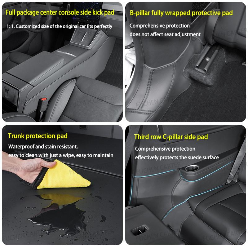For Tesla ModelYL2026 LeatherTrunk Mat Full Coverage Waterproof Non-Slip Seat Backrest Protective Pad Cargo Liner Anti Dirty Mat