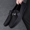 Spring Autumn Men Casual Luxury Leather Slip-On Lightweight Lefu Shoes Brand Fashion Men's Comfortable Soft Sole Driving Shoes