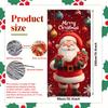 1 piece 2D cute Santa Claus themed door cover washable and reusable