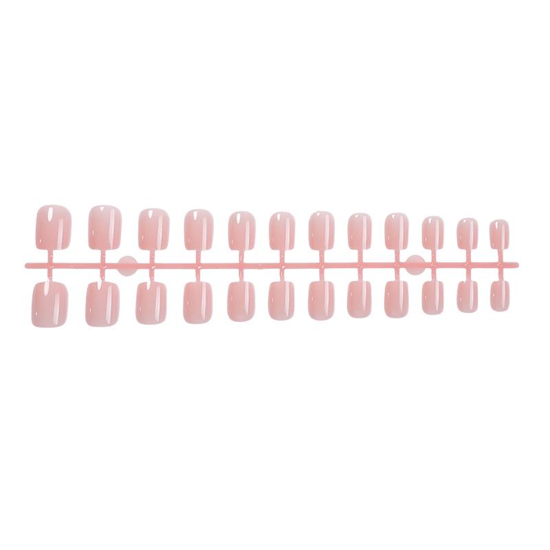 

Съемные однотонные наклейки для ногтей - Короткие носимые накладные ногти