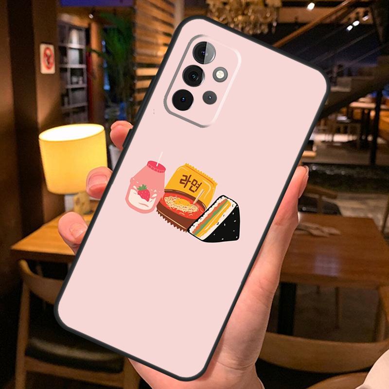Cute Strawberry Milk Box Case For Samsung Galaxy A36 A56 A26 A16 A06 A53 A33 A13 A12 A32 A52 A55 A35 A15 A54 A34 A14