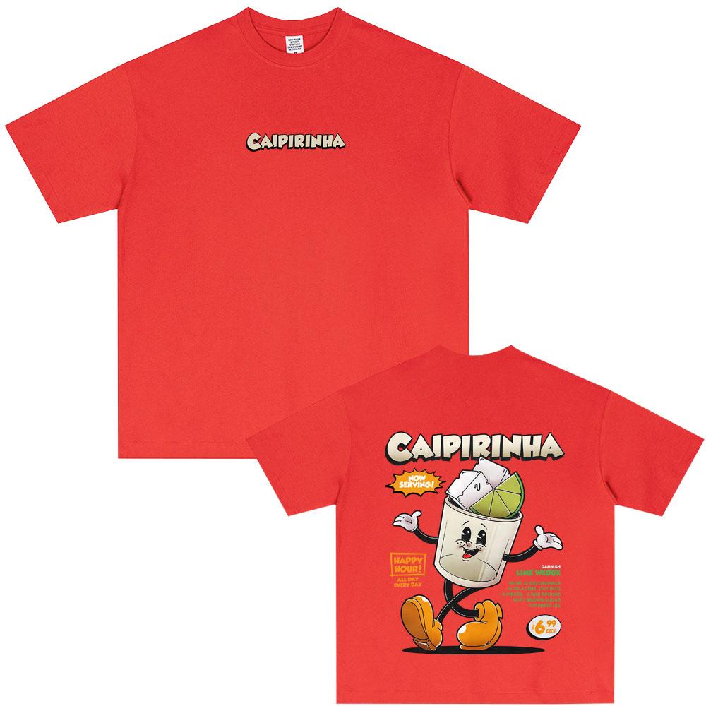 Caipirinha Cocktail Funny Meme T-shirt Men Women Clothing Art Aesthetic Short Sleeve T Shirt Male Casual Cotton Vintage T-shirts
