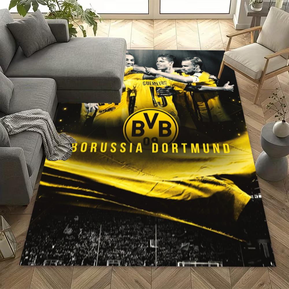Bvb Borussia Dortmund Football Club Floor Mat Design For Dining Room Balcony Playrooms Kitchen Antislip Rug Anime Office Decor Perfect Gift For Womenm