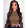Solid Basic Long Sleeve Womens Tshirt Casual Black White Fashion Crop Top T Shirt Ladies Fashion Korean Tee Shirt