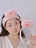 Großes Niedliches Plüsch Schweinekopf Haarband Flauschiges Gesicht Waschen Haarschmuck Rosa Schweinekopf Stirnband