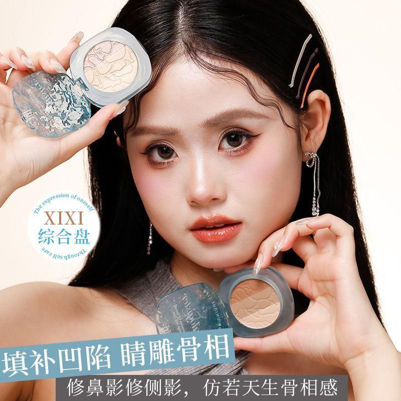 xixi - 3 Colors Comprehensive Powder Palette Quiet Lake Edition - 3 Colors