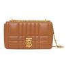 TB Logo Stepp-Leder Crossbody-Tasche, Hellbraun Goldene Beschläge, Lässige Kette Schulter-Handtasche für Damen 80595141