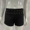 Europäische und Amerikanische Gotische Punk Dunkle Heiße Diamant Sexy Low Waist Shorts