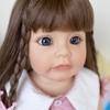 NPK 55cm SueSue Full Body Silicone Reborn Toddler Doll Hand-detailed Painting with Brown Long Wig Hair