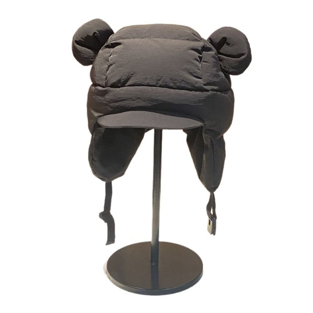 Balaclava Down Cotton Bomber Hat Cold Protection Pullover Cap Outdoor Warm Snowing Beanies  Unisex