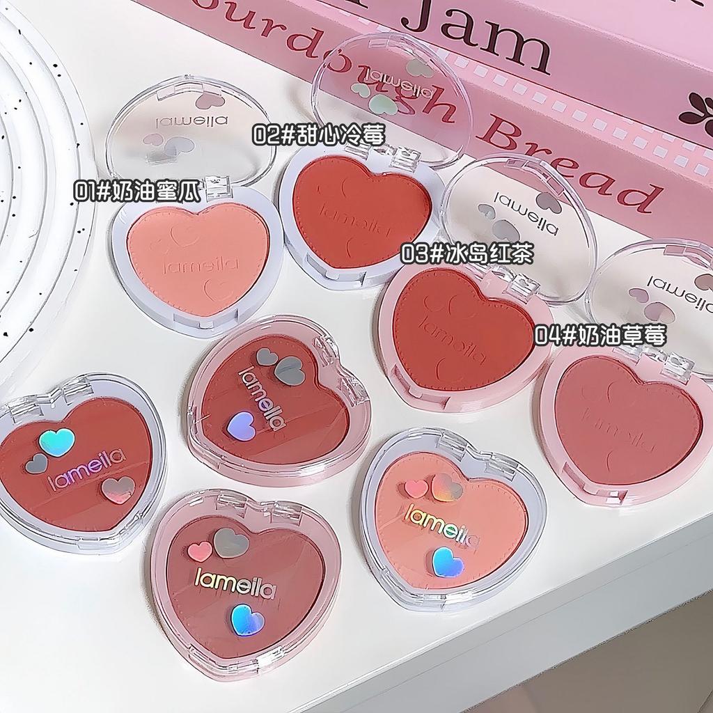 Lameila Single Color Heart Blush Palette Matte Flattering For Olive Skin