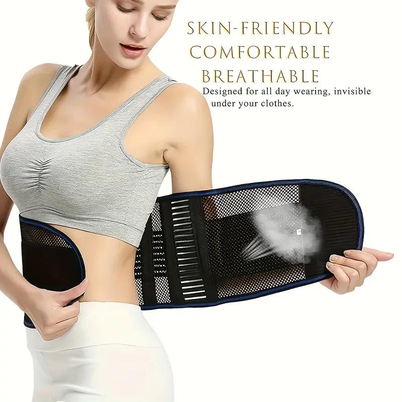 Adjustable Lumbar Support Belt Breathable Mesh Waist Brace for Lower Back Pain Relief Elastic Spine Support