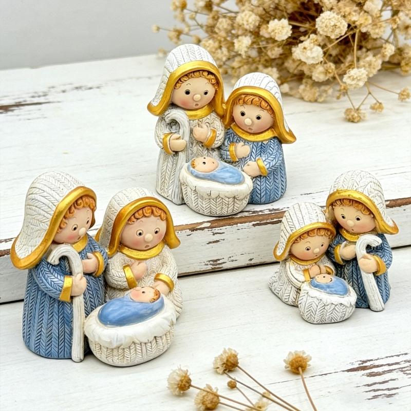 Christmas Nativity Figurines Resin Nativity Scene Statue Holy Family Statues Table Centerpieces Religious Home Decors