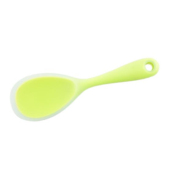 Silicone Rice Spoon Solid Color Non-stick Meal Pot Pan Scoop Kitchen Utensils