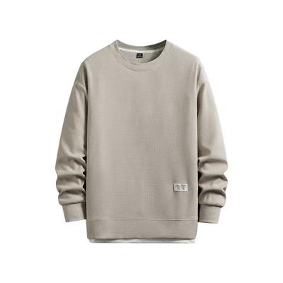 Autumn Men's Sweatshirt Winter Round Neck Waffle Hoodies Male Casual Handsome Sportswear Long Sleeve Pullovers
