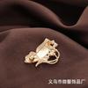 Retro blue butterfly high-end brooch trendy personality temperament jacket cardigan anti-light corsage pin