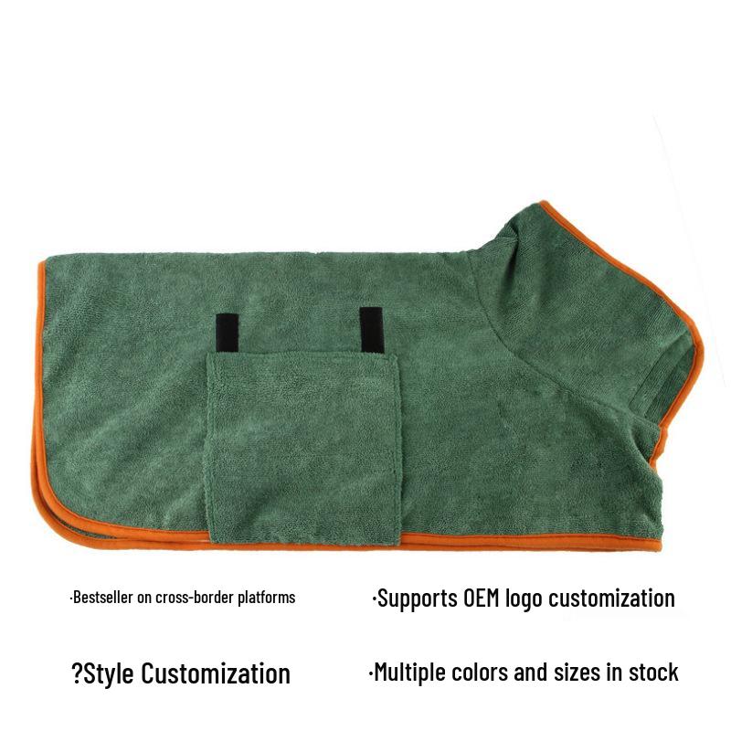 Absorbent Pet Bathrobe Towel for Small, Medium, Large Dogs & Cats
