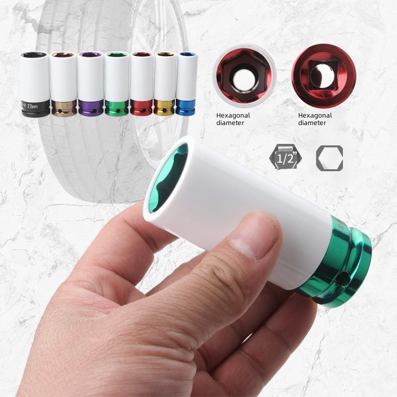 Ensemble d'outils de protection de jante de roue coloré en 3 pièces
