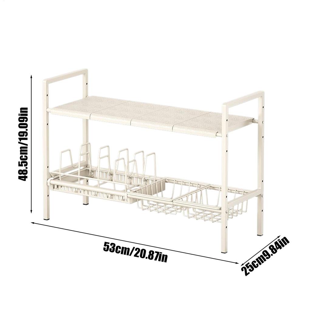 Under Sink Organizer Kitchen Multi-Purpose Storage Organizers Double Layer Sturdy Expandable Rack For Pan Home Cabinet Dish