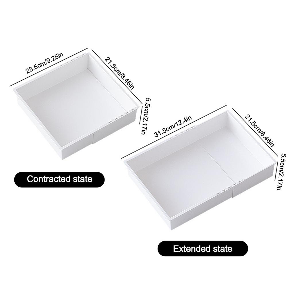 Universal Extendable Drawer Organizer Durable Plastic Multi-Size Desk Drawer Organizer for Makeup Cosmetic Bedroom Dressers Tool