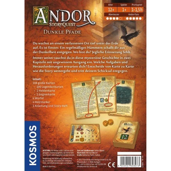 Family Board Game - Kosmos - Andor Storyquest - 1 To 2 Players - Duration 45 Min - French