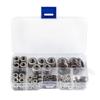 Stainless Steel Flat Washers Assortment, 360 Pieces, 8 Sizes, Kit with Storage Box, Portable for  , Home Repair Workshop, General Use