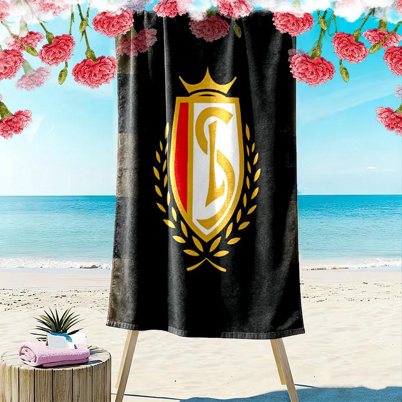 STD Liège Print Beach Towel, Large Soft Quick Dry Towel for Beach Camping Swimming
