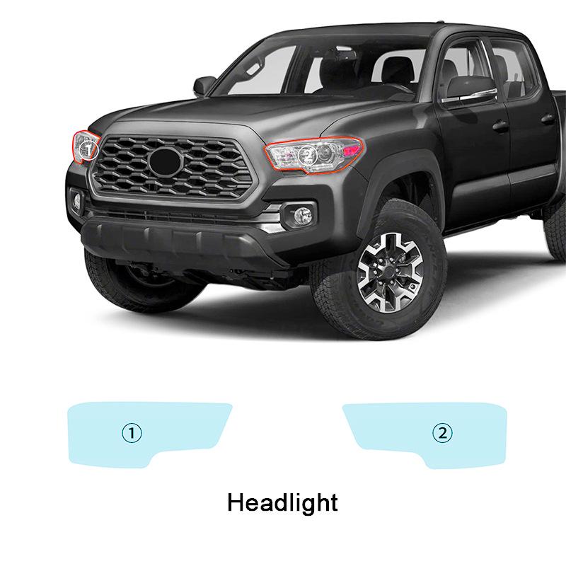 Toyota Tacoma Custom Protective Film Set for Headlights and Mirrors