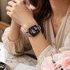 Elastic Square Wristwatch Stainless Steel Stretch Strap Watch Quartz Bracelet Watch  Students