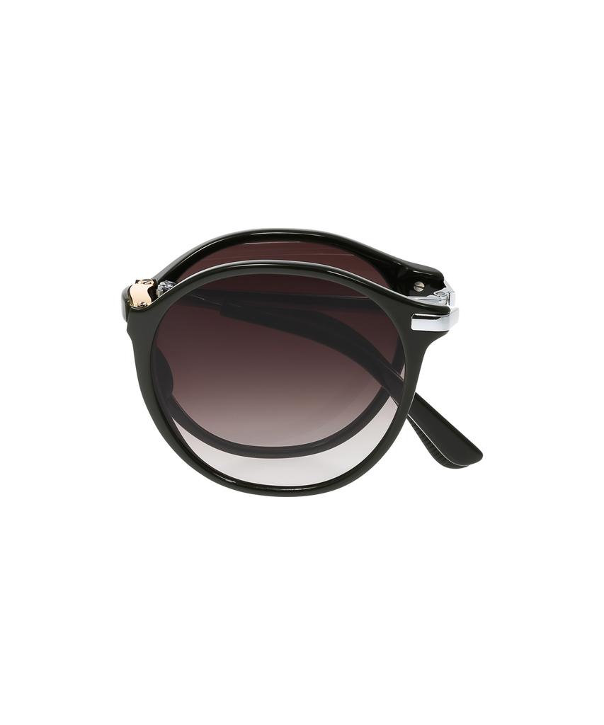 Heonteoaiweeo [Unisex] Round Folding Sunglasses - Green Htc34