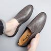 Genuine Leather Mules Shoes Men's Half Shoes For Man Luxury Brand Slippers Men Designer Casual Shoes Breathable Slip On Footwear