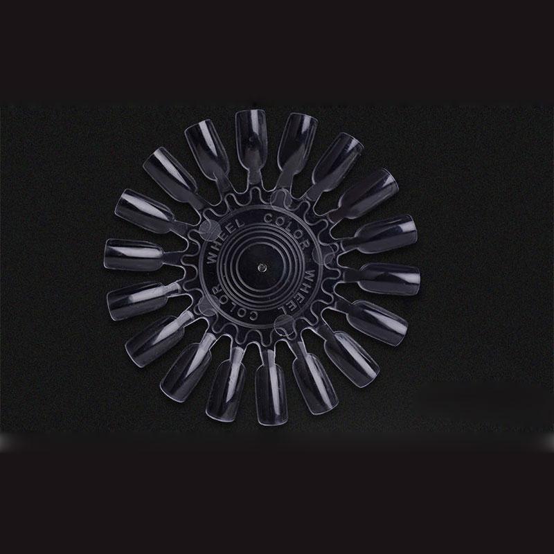 5 ks/lot Paleta na umělé nehty, průhledné/přírodní, umělé nehty, tipy na nehty, tyčinky, barevná karta, akrylový gelový lak, cvičební paleta, kolečko