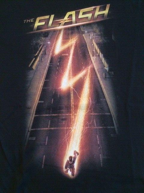 Футболка The Flash TV Series Running in City Lightning Официальная Лицензированная Новая Унисекс Футболка XXL
