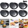 6 Pcs Cake Baking Pan Tart Pan Baking Mold 4 Inch Non-stick Removable Bottom Mini Tart Tins Cases For Kitchen Tableware