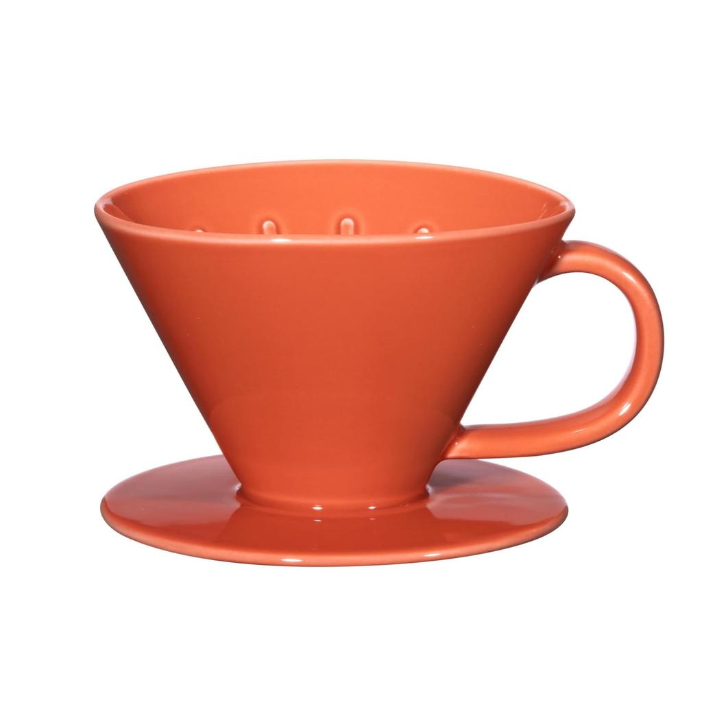 Hasami Ware Common Coffee Made in Product 26027 Dripper, Red, Diameter Approx. 13.5cm, Japan, Code