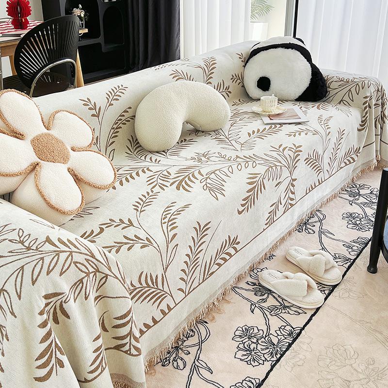 High-Grade Chenille Sofa Towel Full Cover Cloth Four Seasons Universal Cushion Cat's Paw Stain-Resistant Non-Slip Cover Blanket