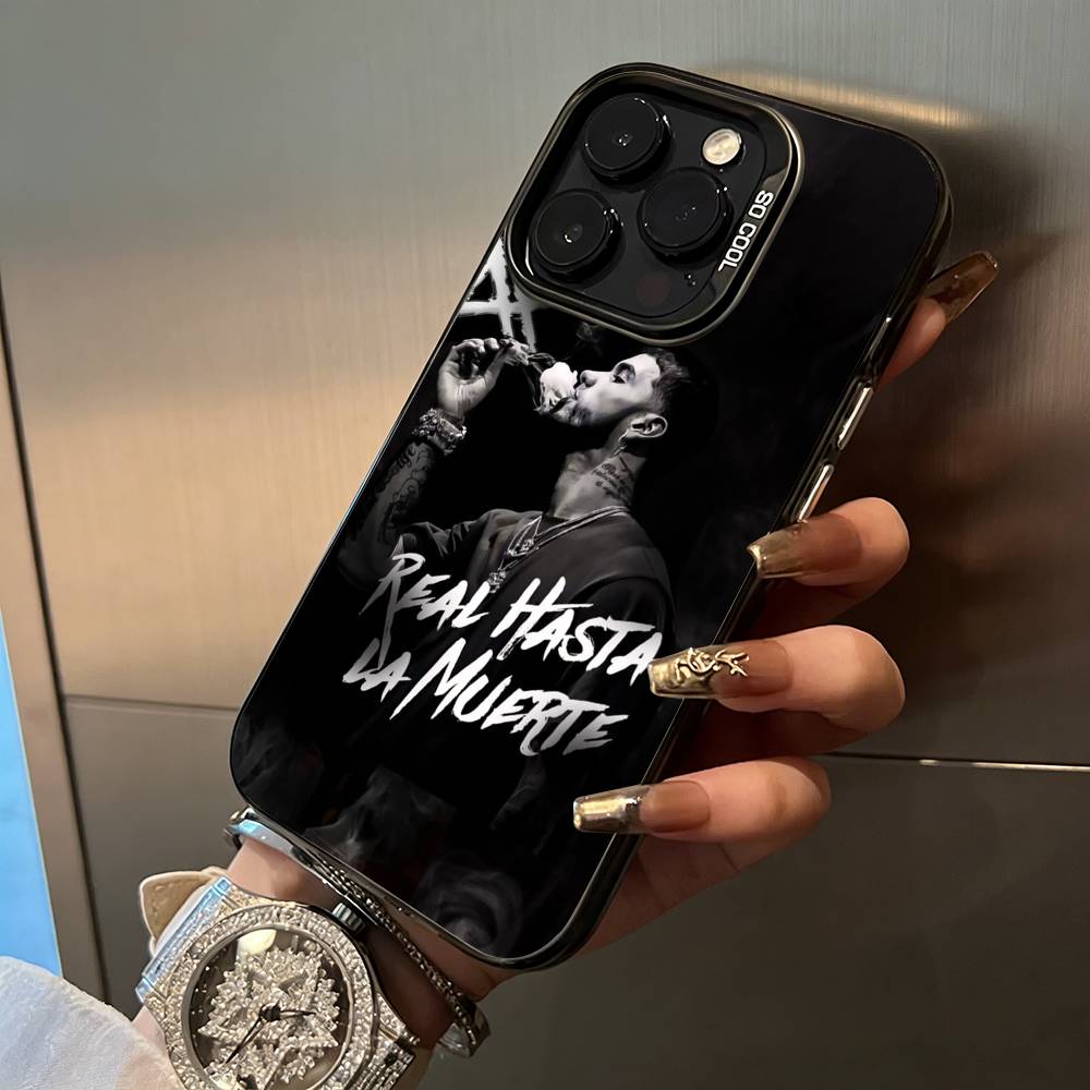 

Reggaeton singer-A-Anuel- AA Phone Case For IPhone17 16 11 12 13 14 15 16 Pro Max Plus Cover Colored Silver Funda Bumber iPhone17