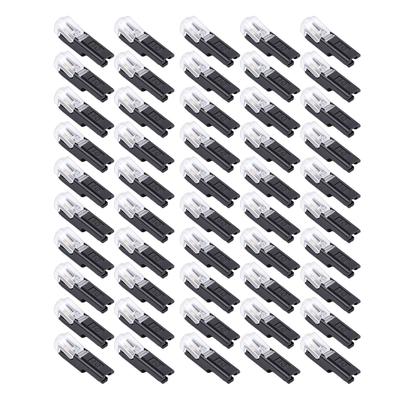 50PCS 1 Pin Plug In Connector with Locking Buckle LED No Strip Solderless Terminal 2.1mm Aperture for 0.35-0.75mm² 22-18AWG Wire