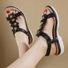 Bohemian Sandals For Womens Retro Bead Elastic Band Versatile Wedge Sandal For Women 2026 Zapatos Para Mujer Sandalias Planas