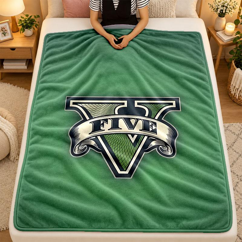 Flannel BlanketGrand Theft Auto Warm Soft Throw Blanket for Indoor Sofa Bed Living Room Use