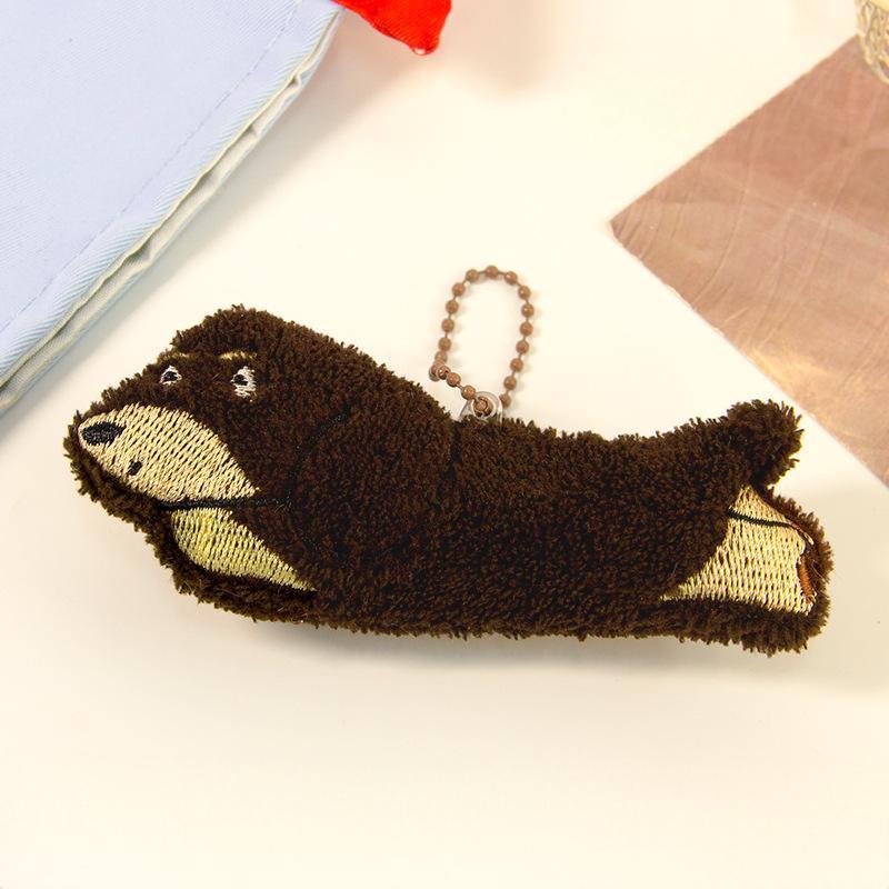 Süßer Dackel Plüsch Schlüsselanhänger Weiche Flauschige Cartoon Würstchenhund Puppe Anhänger Taschendekoration Geschenk für Mädchen Jungen