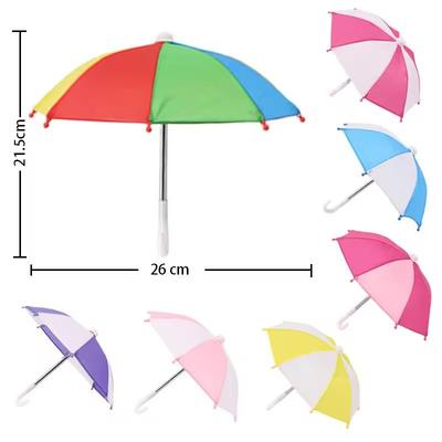 Custom Best-selling Cute Small Umbrella for Takeout, Mini Umbrella, Portable Decorative Phone Stand, Sunshade, Rainproof Motorcycle Umbrella