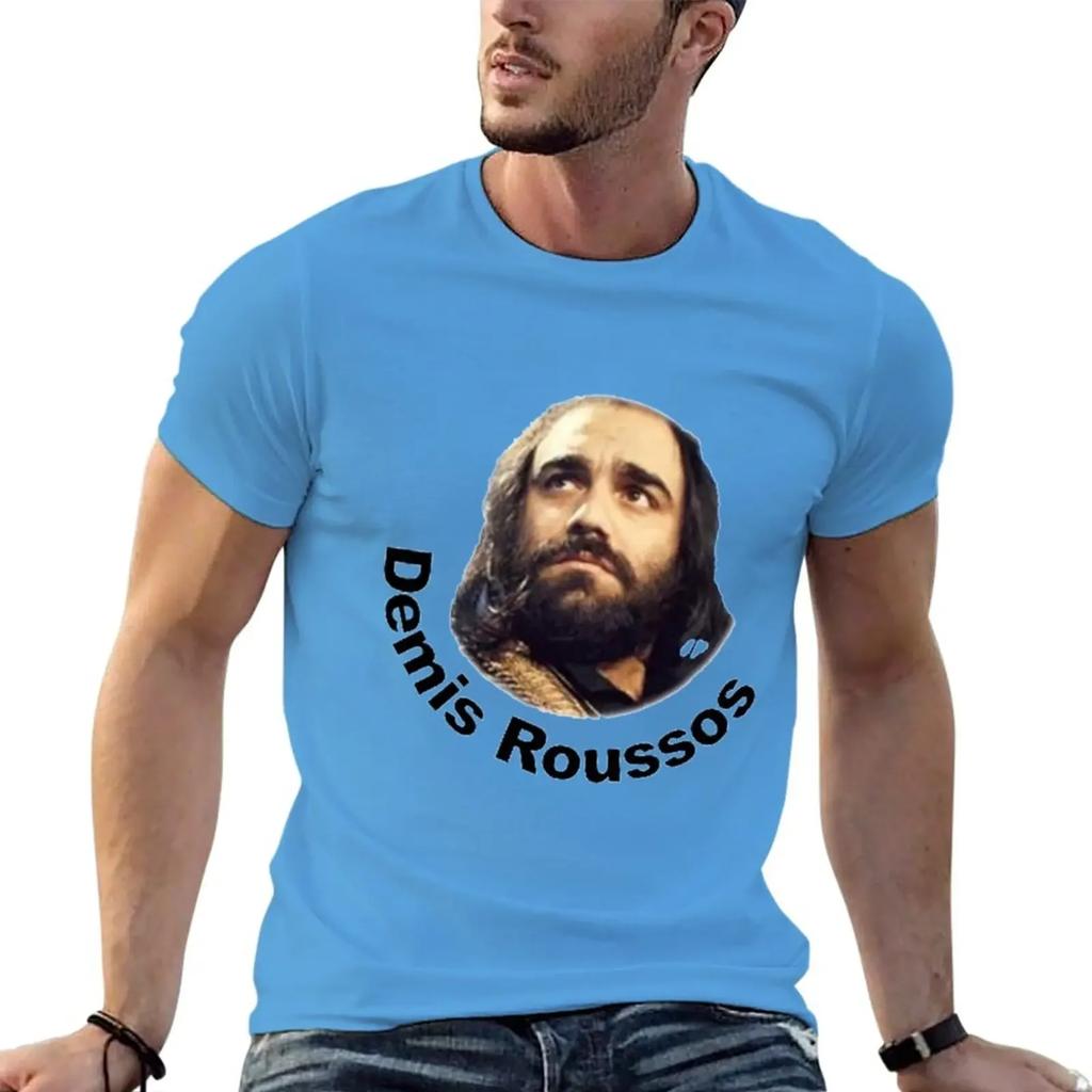 Great Tribute To Demis Roussos Tshirt Unisex Round Collar Tshirt Vintage Summer Clothes Plain T Shirts Unisex Outfits Harajuku Sale