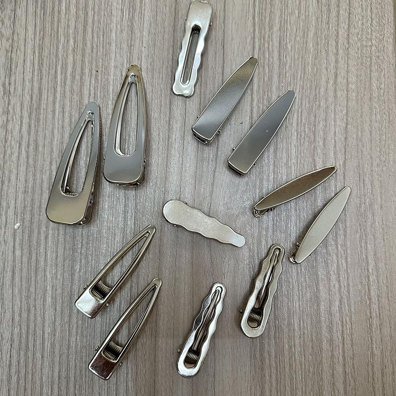 20 Pièces Pinces à Cheveux Fille Y2K Pince Bec de Canard en Métal Argenté Pinces à Cheveux pour Femmes Frange Latérale Dames Barrettes Accessoires pour Cheveux