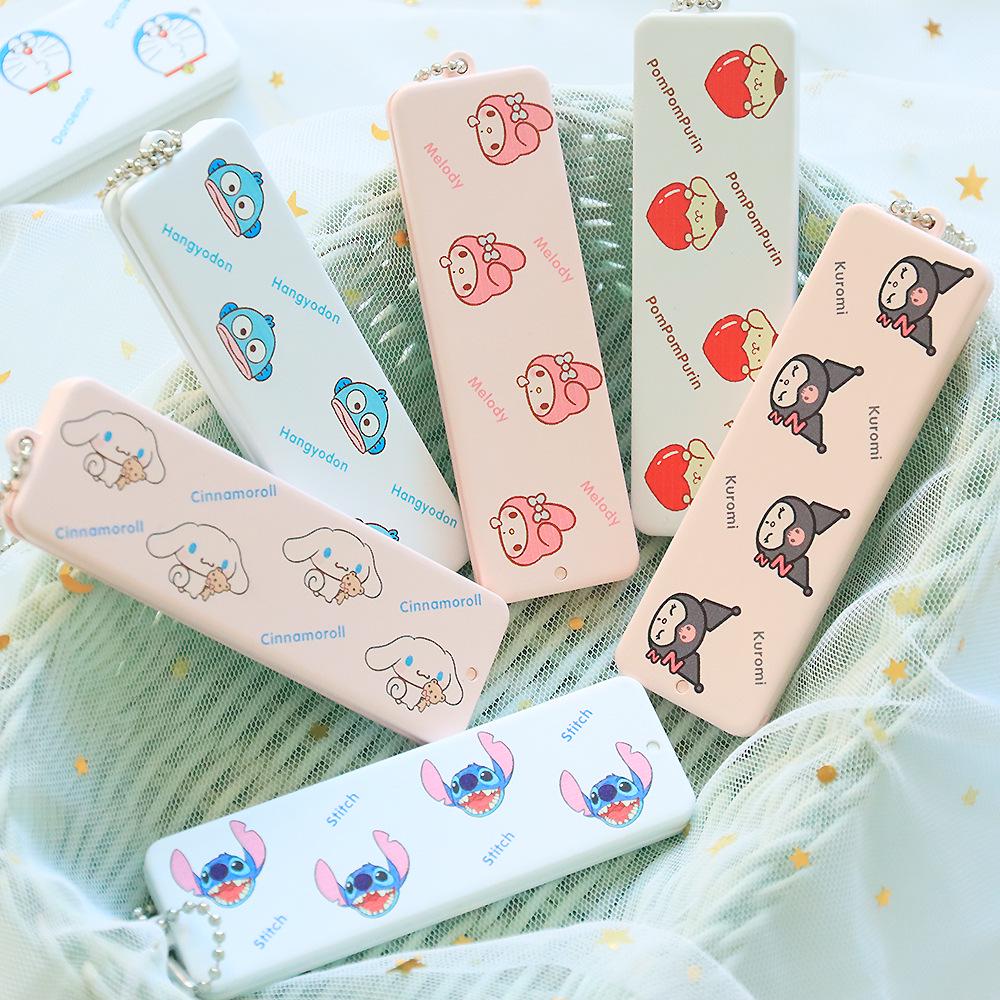 Cute Cartoon Foldable Mirror Comb - Portable Mini for Kids & Students