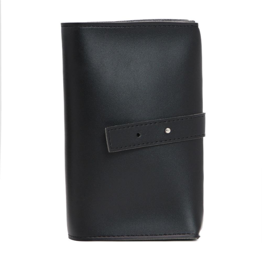 

Vintage PU Leather Organizer Multi-Compartment Solid Color Cable Organizer Portable Tech Storage Case чёрный