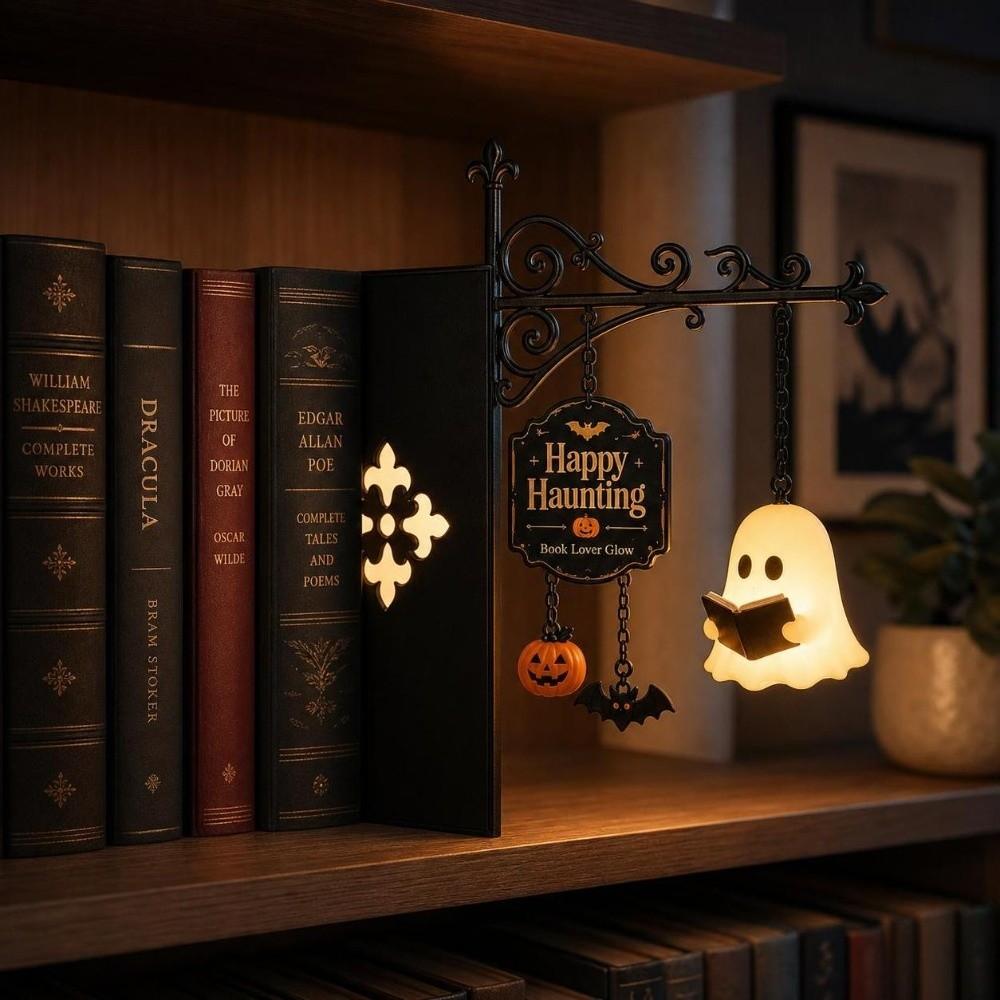 Metal Bookshelf LED Lamp Warm White Light Night Reading Lamp Mini Bookshelf Light Bedroom Use