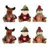 Christmas Gift Bag Santa Claus Deer Snowflake Shape Candy Bag Zipper Design Reusable Fabric Xmas Storage Bag
