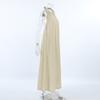 Khaki Hanging Neck Cotton Linen Dress, Loose Vest Skirt, Long Skirt For Women