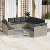 VidaXL Garden Lounge Set with Cushions 11 Pcs, Sofas with Adjustable Feet, Outdoor Furniture Set Patio Terrace, 3219122